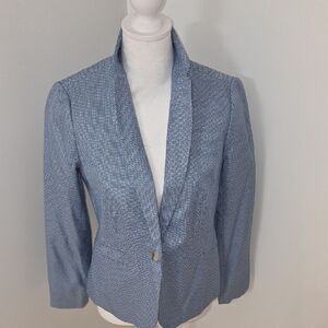 Talbots Light Blue Textured Blazer